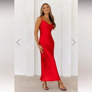 DEAR EMILIA Your Style Points Maxi Dress Red - S